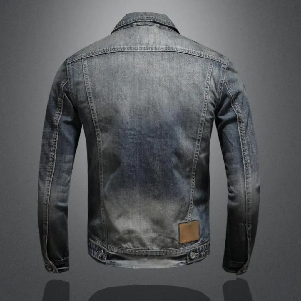 Warm Denim Jacket with Button Front