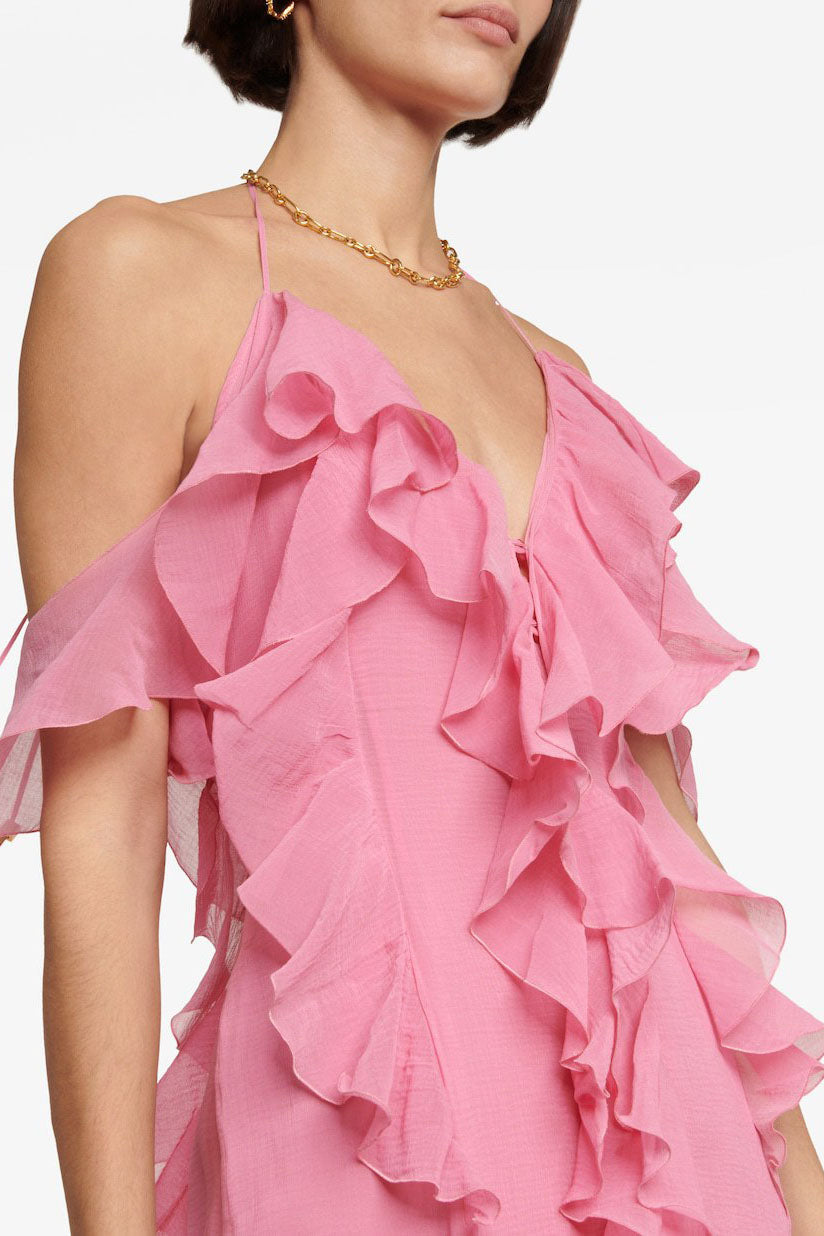 Pink Mist Rose Maxi-Length Dress
