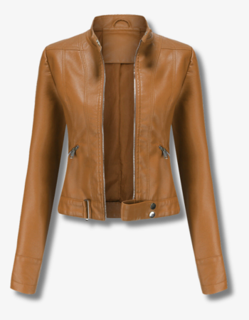 Leather Jacket with a Minimalist Look