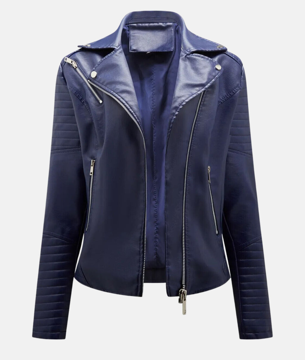 Leather Biker Jacket without a Hood