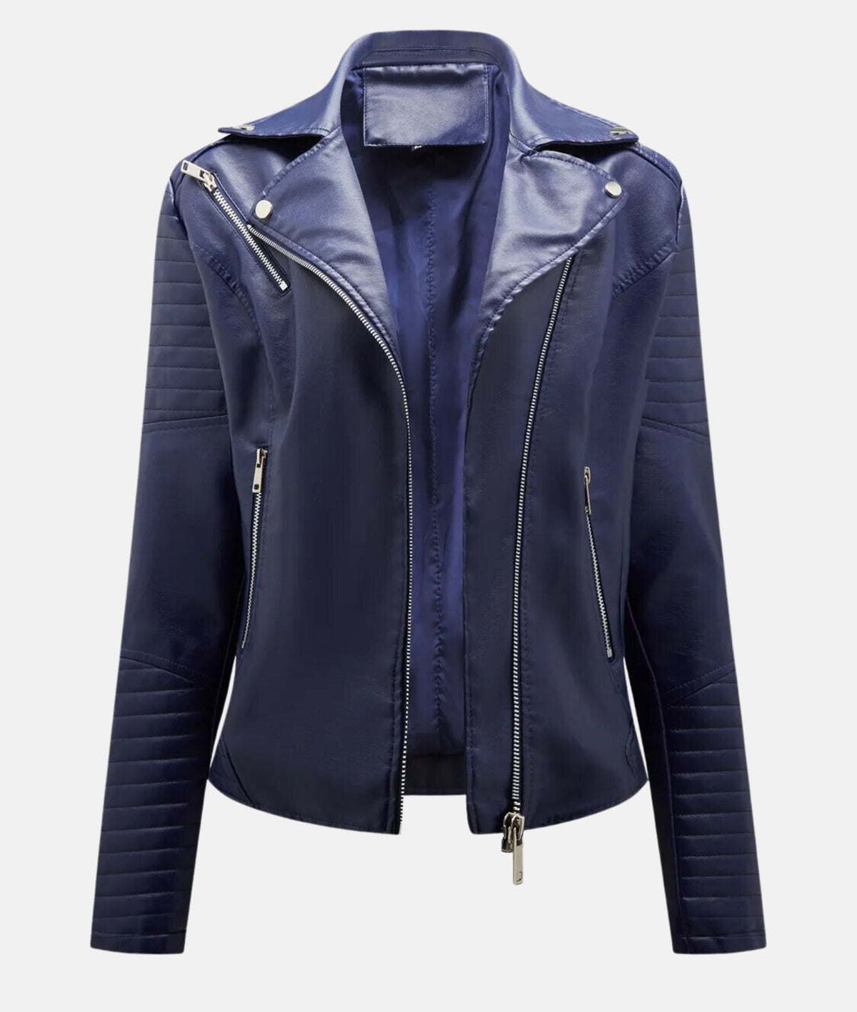 Leather Biker Jacket without a Hood