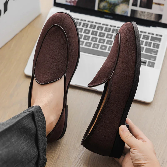 Suede Loafers with Lightweight Construction