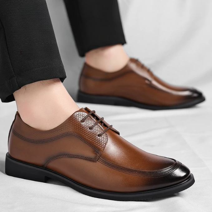 Polished Leather Shoes with All-Day Comfort