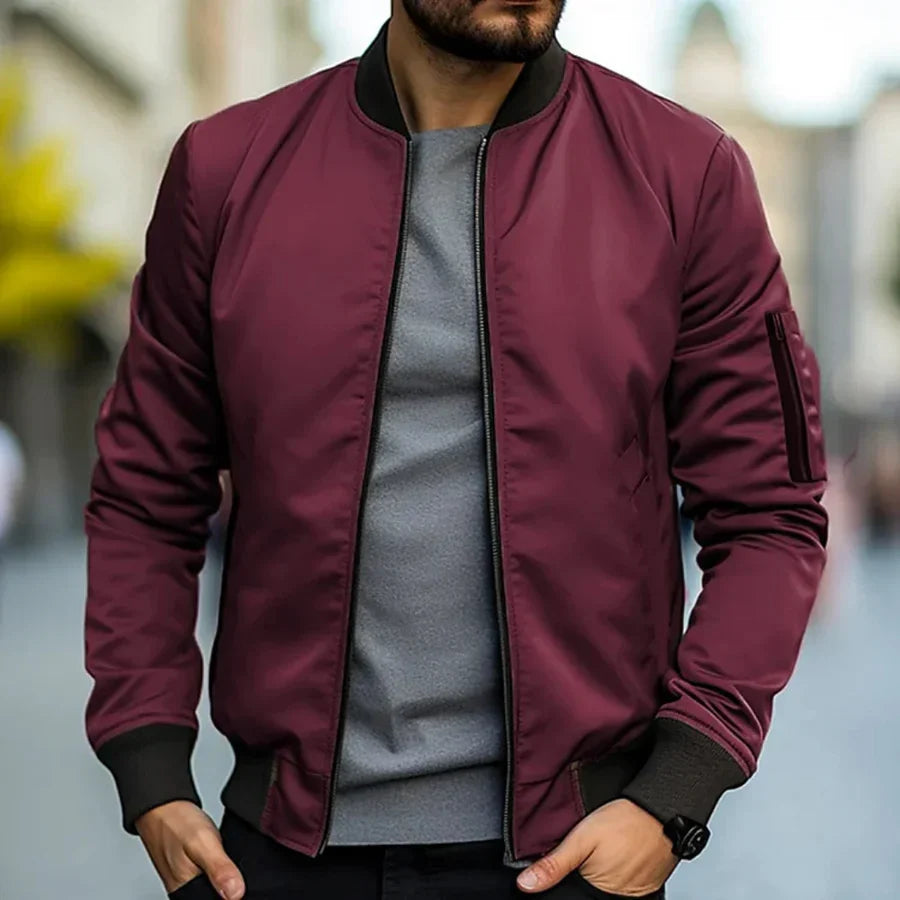 Breathable Polyester Bomber Jacket