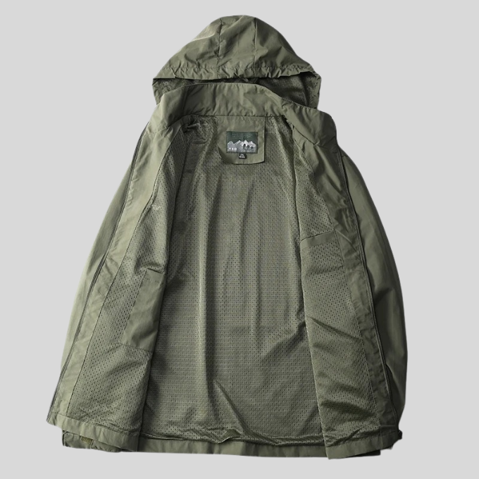 Water-Resistant Jacket with Zip Front
