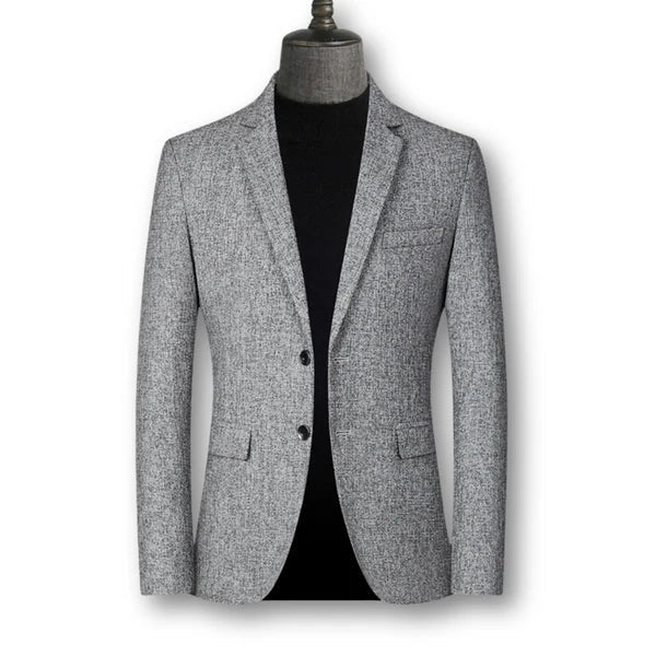 Classic Blazer with Textured Knit