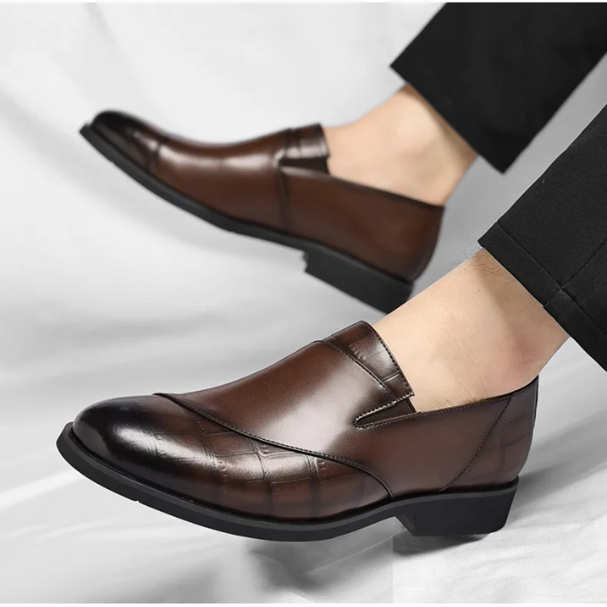 Casual Polished Leather Loafers