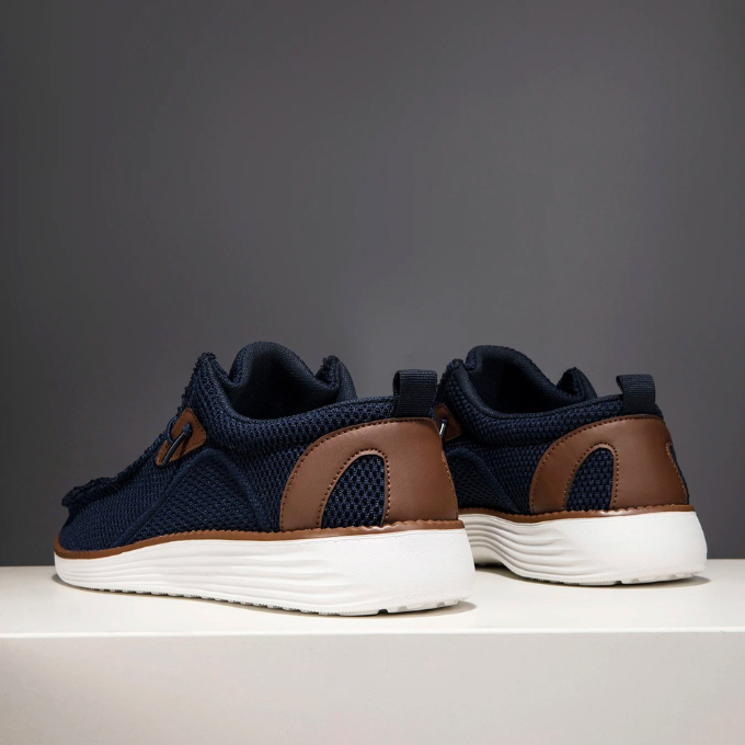 Mesh Loafers with Woven Detail