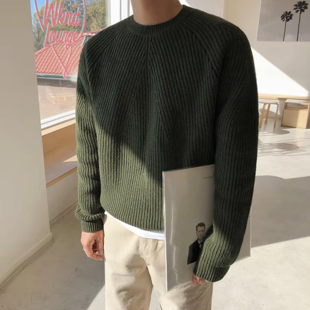 Breathable Wool Blend Sweater with Lightweight Feel
