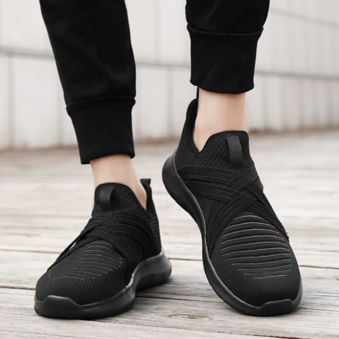 Knit Slip-On Shoes with Cushioned Sole