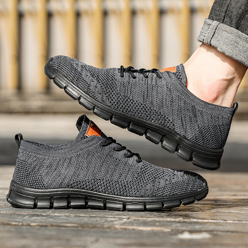 Mesh Knit Sneakers with Shock-Absorbing Sole