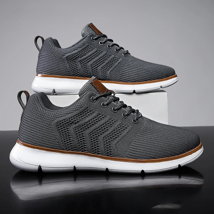 Mesh Knit Sneakers with Reinforced Stitching