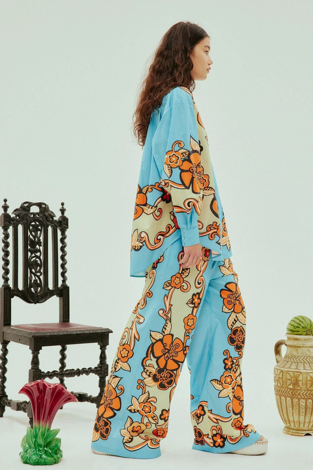 Vibrant Flower Loose-Fit Relaxed Set