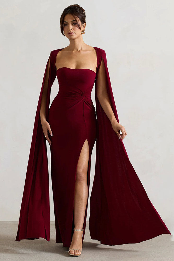 Modern Queen's Cape - Slit Dress