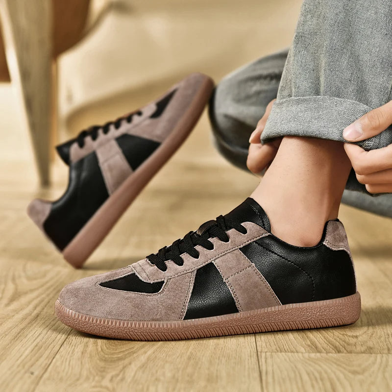 Suede Sneakers with Cushioned Insole
