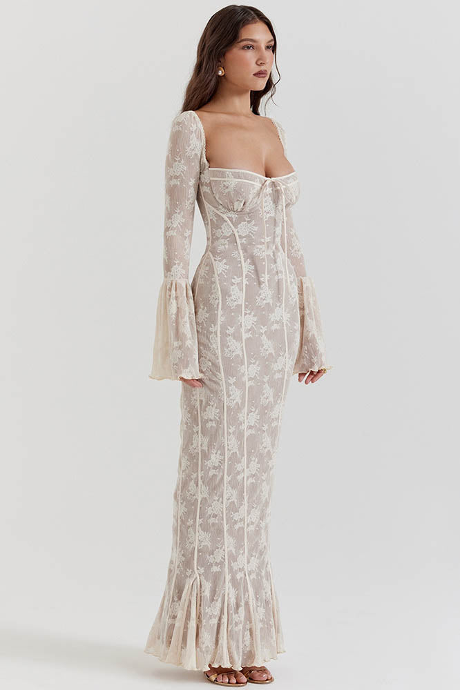 Modern French Mermaid Hem Lace Dress