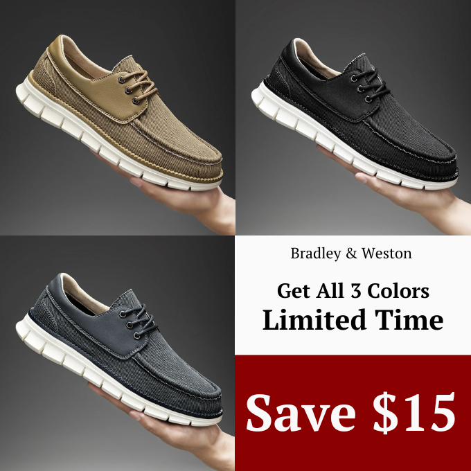 Canvas Loafers with Shock-Absorbing Sole