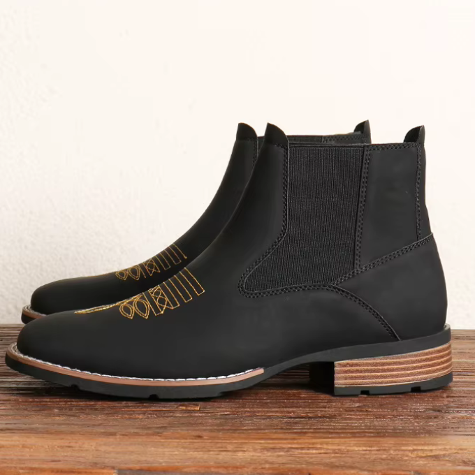 Chelsea Boots with Stacked Heel
