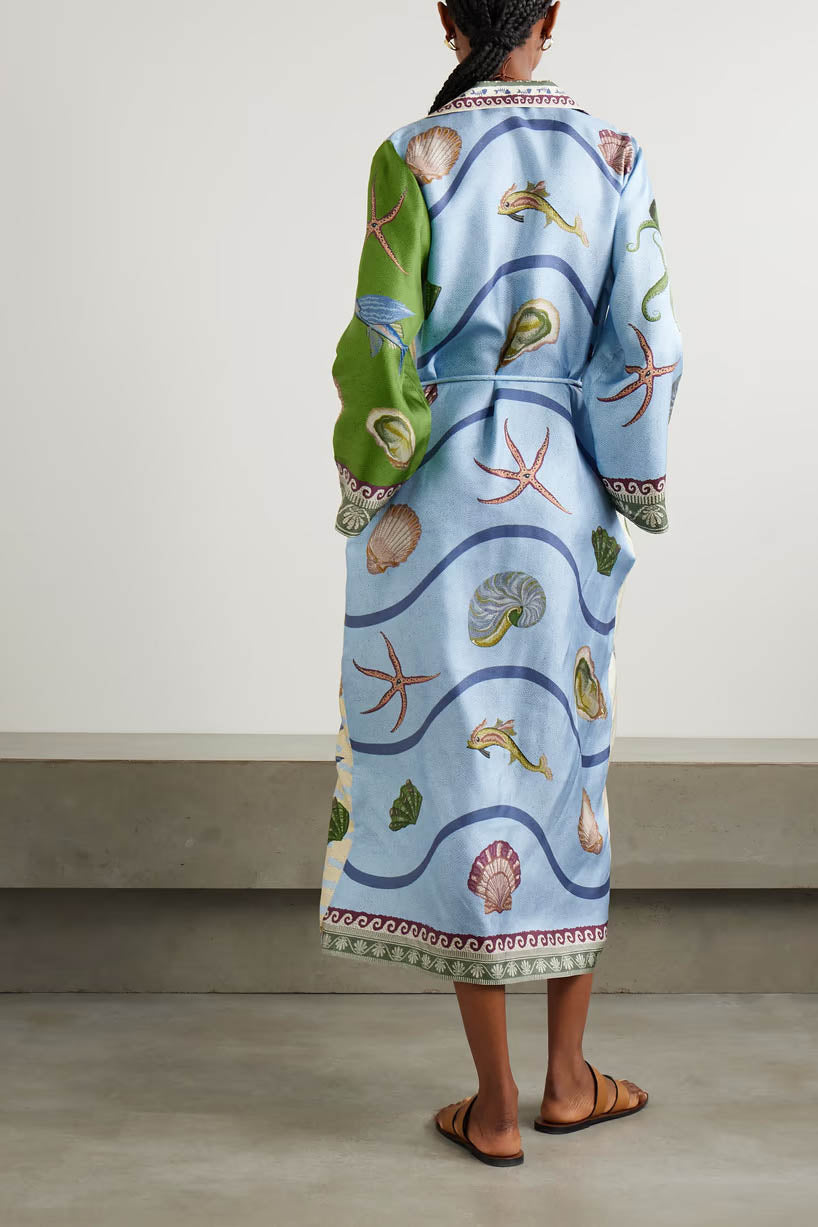Modern Breezy Grove Cotton-Linen Kimono