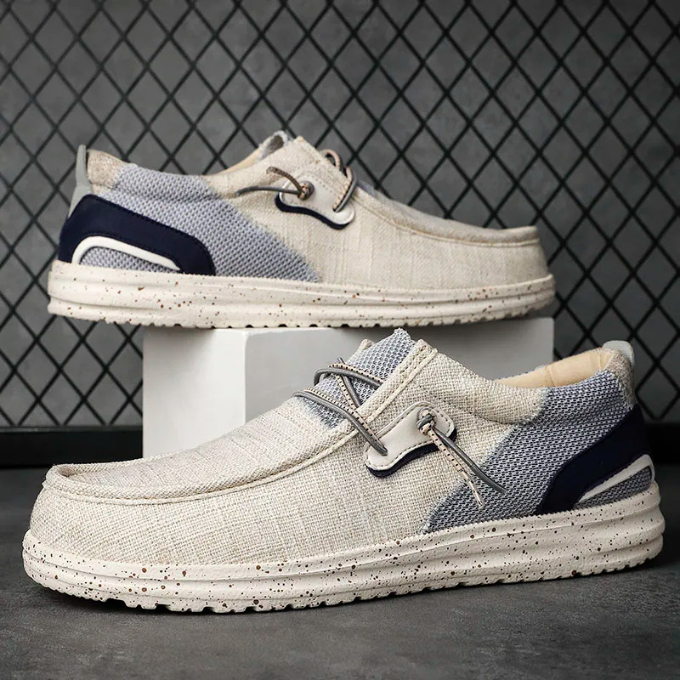 Canvas Slides with Rubber Sole
