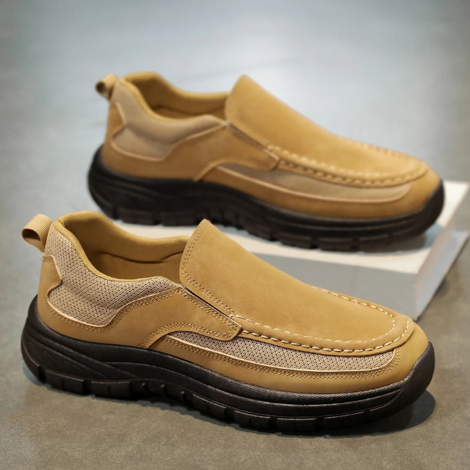 Suede Slip-On Shoes with Cushioned Insole