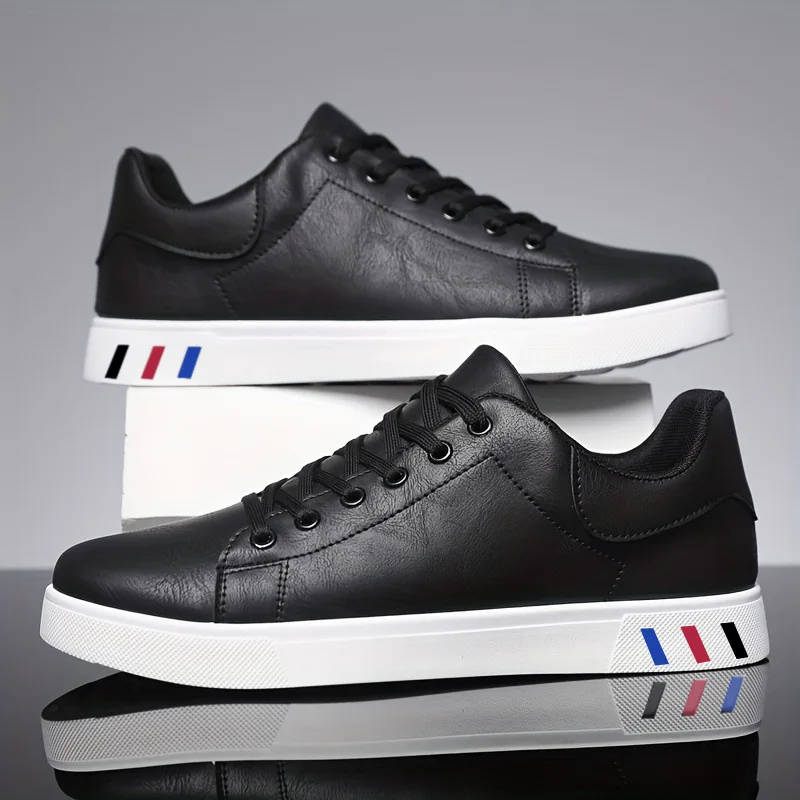 Vegan Leather Sneakers with Rubber Sole