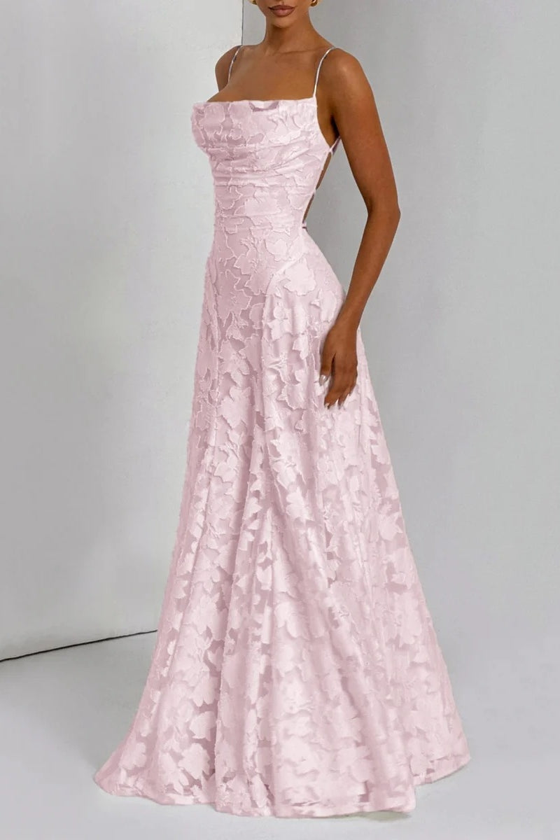 Jacquard Maxi-Length Dress