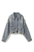 Modern Personalized Trendy Short Denim Suit