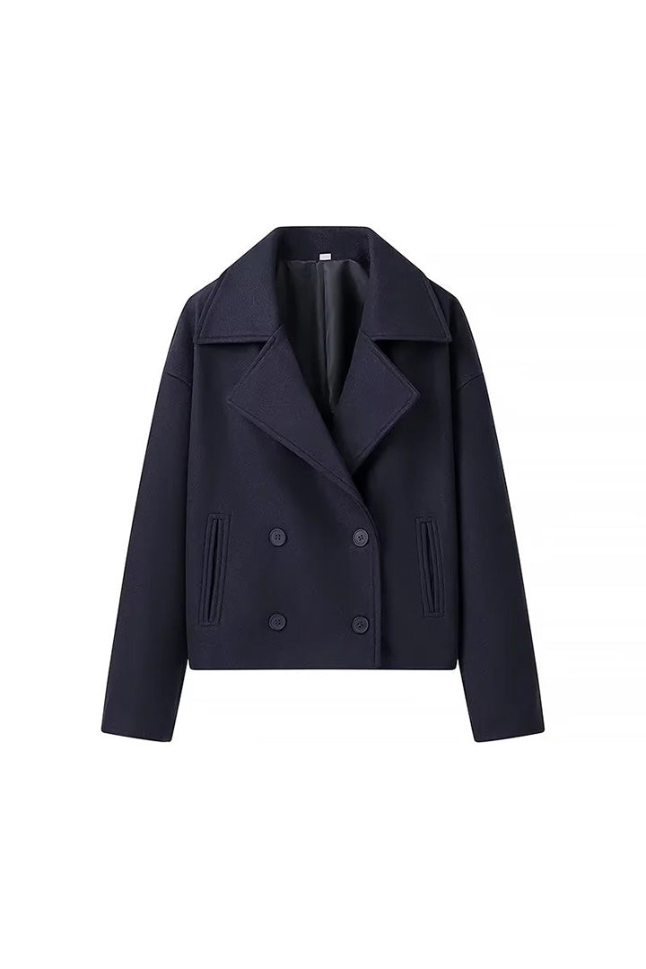 Modern Double Breasted Cropped Jacket