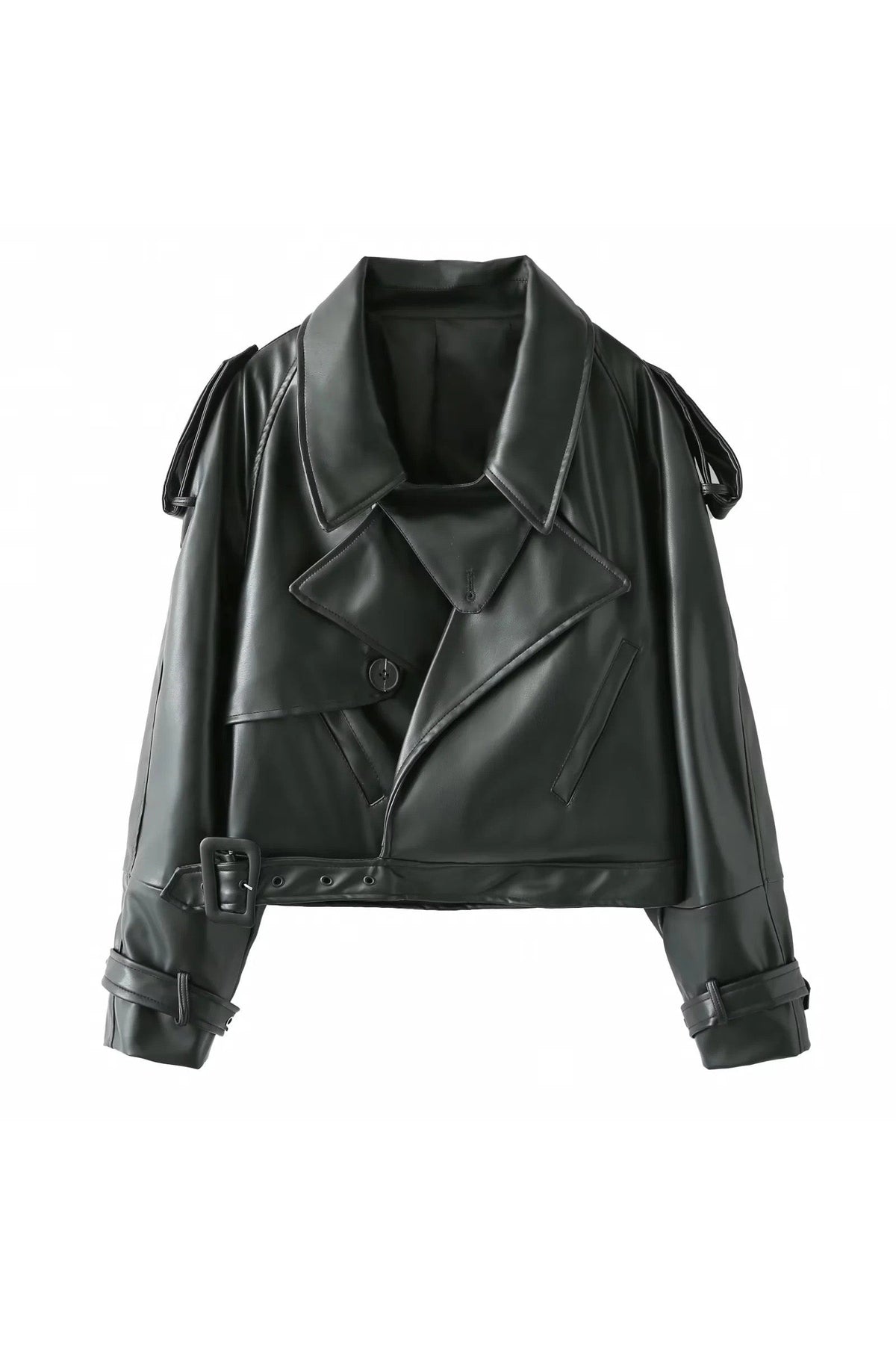 Modern British Moto Cropped Leather Jacket