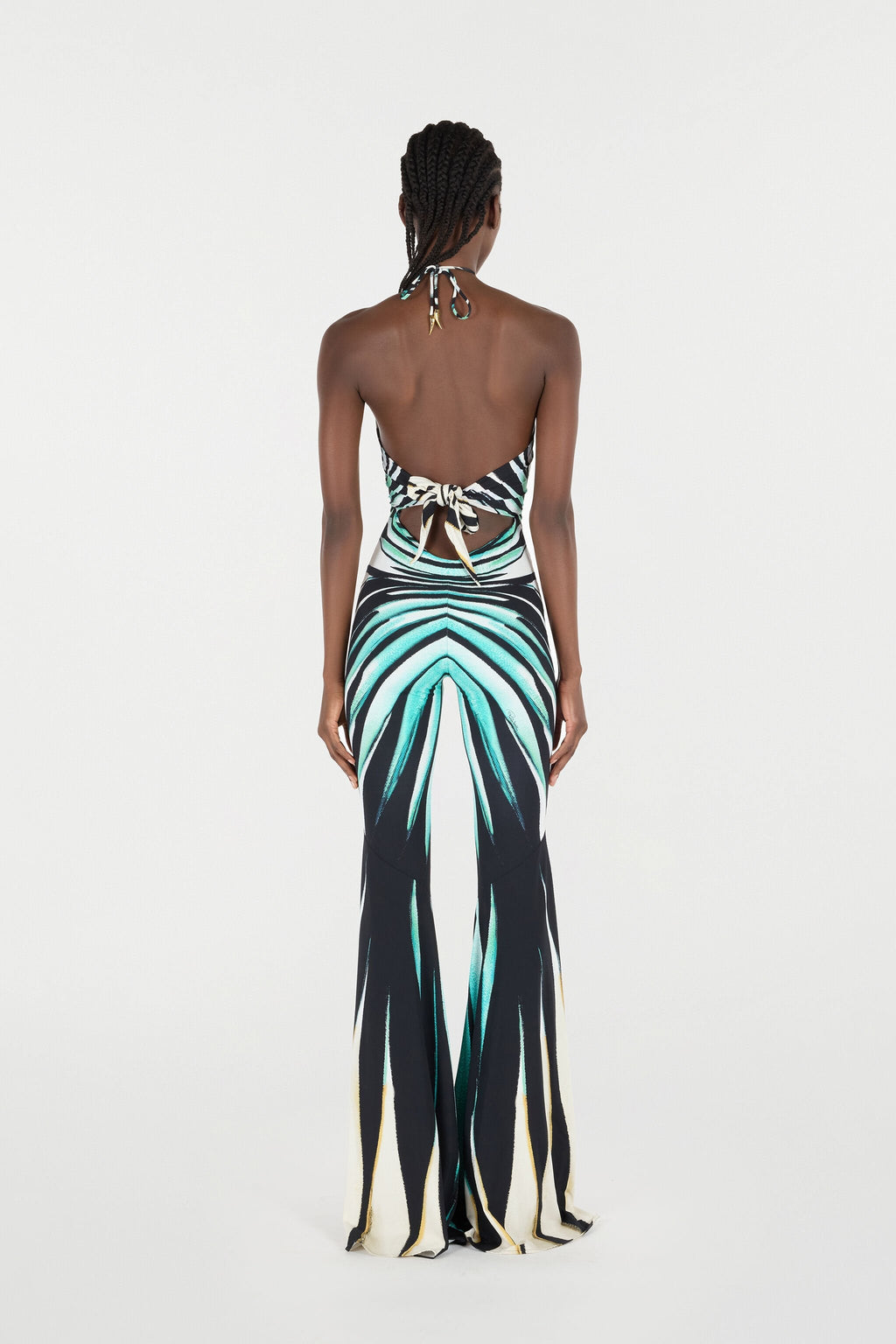 Modern Ray of Sea Print Jumpsuit