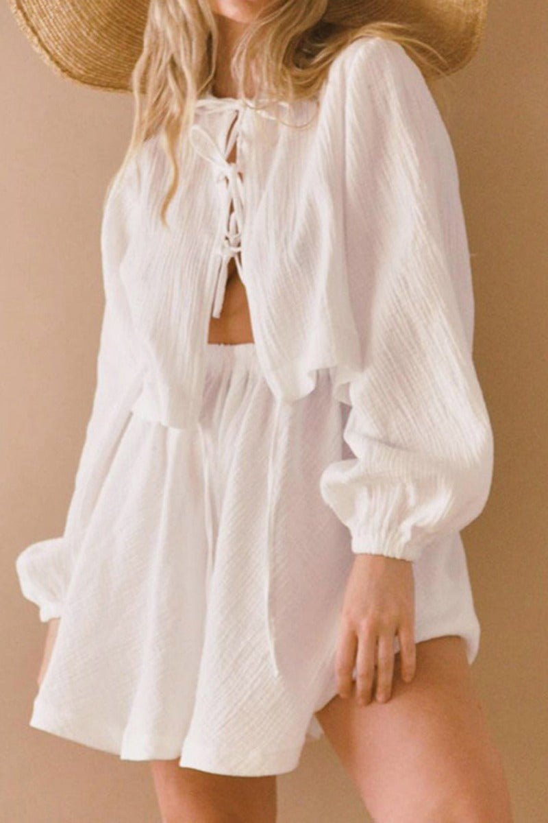 Modern Tie Cotton Linen Suit