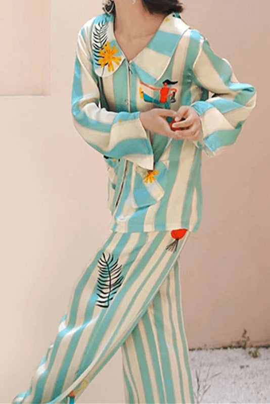 Coordinated Forest Walk Long Pajama Set