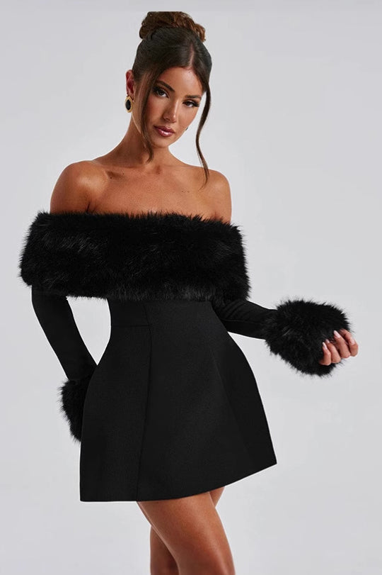 One-shoulder Slim Sexy Mini-Length Dress