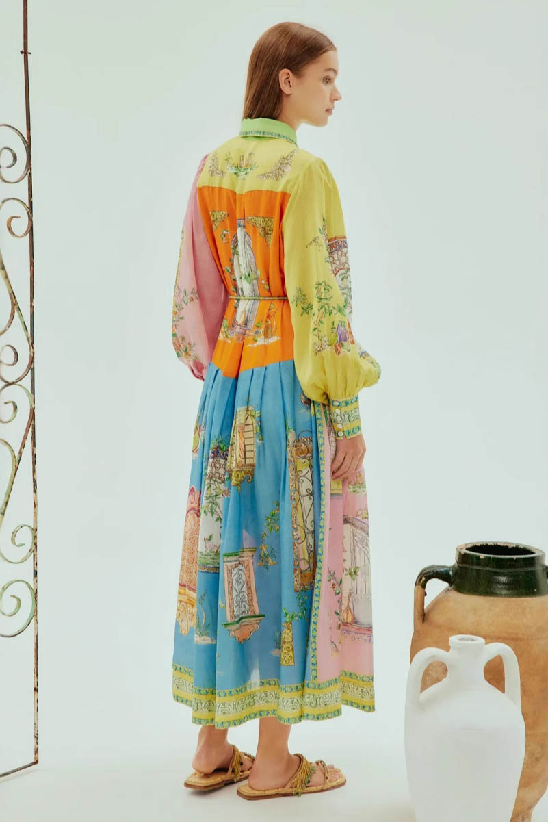 Modern Serene Graffiti Window Dress