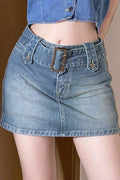 Short Denim Skirt Trousers