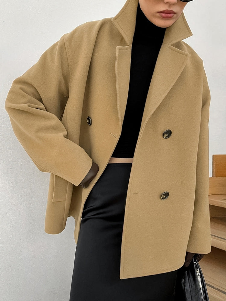 Oversized Lightweight Coat with Button Closure
