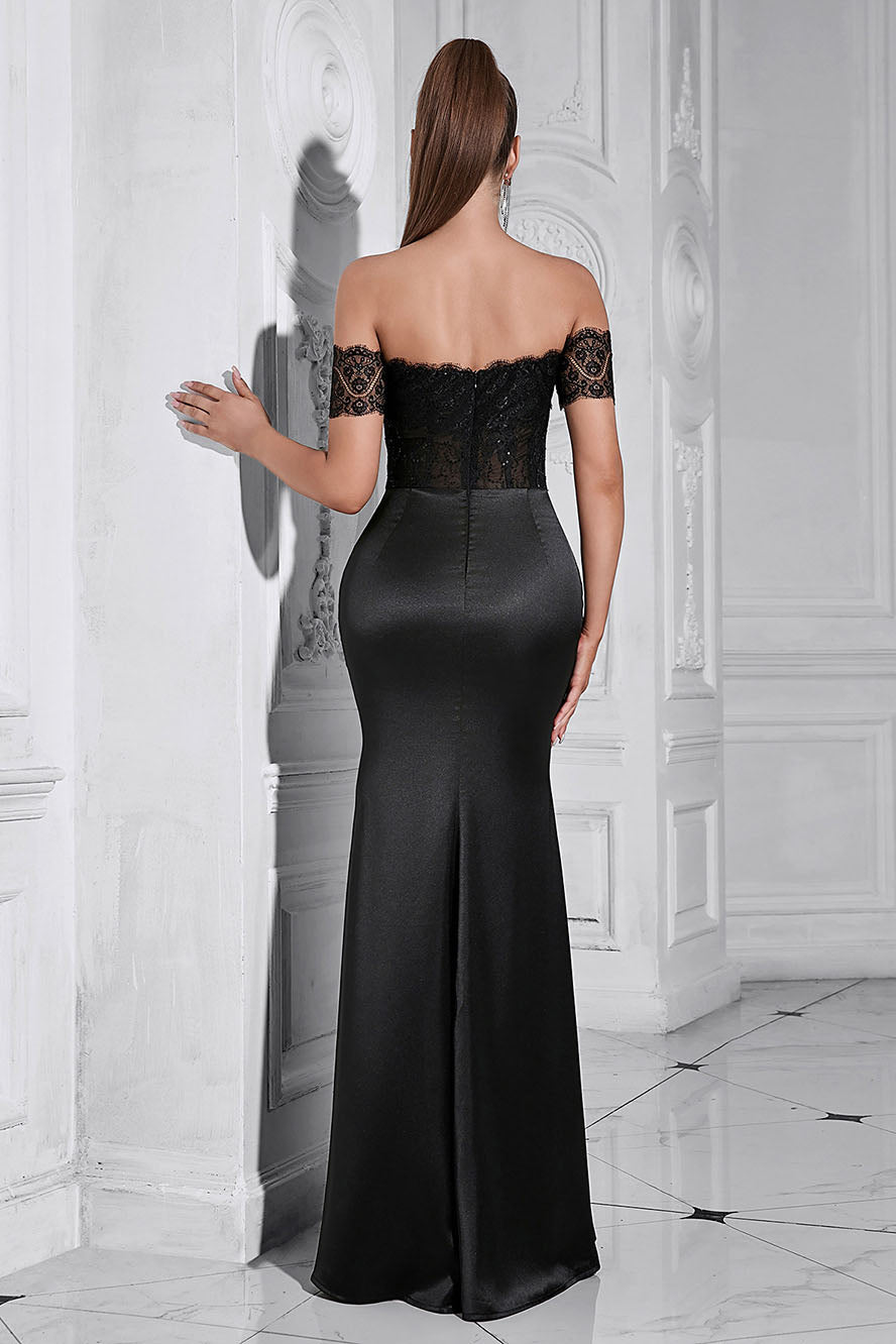 Refined Off-Shoulder Mermaid Gown