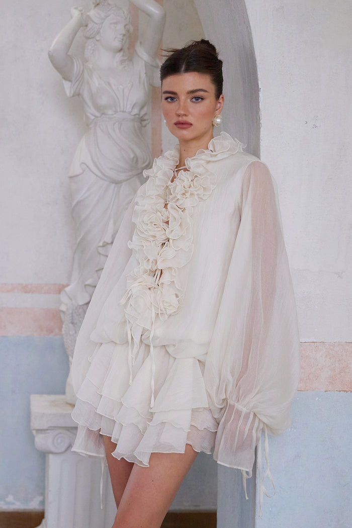 Zelinfell Ruffles Mini-Length Dress