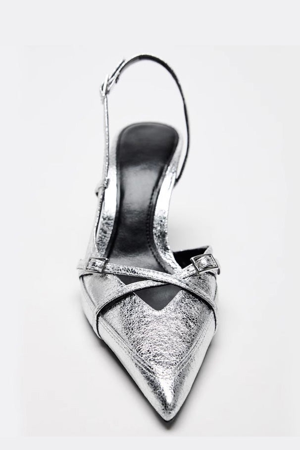 Modern British Style Side Sling High Heels