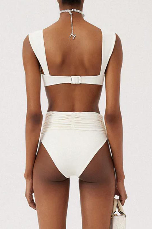 Embellished Ruched Two-Piece Bikini