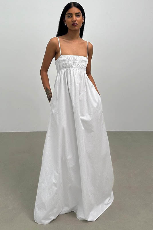 Summer Silhouette Open-Back Dress
