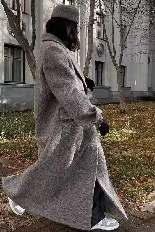 Modern Urban Oversize Tailored Wool Coat
