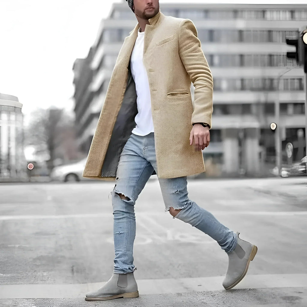 Breathable Wool Blend Coat