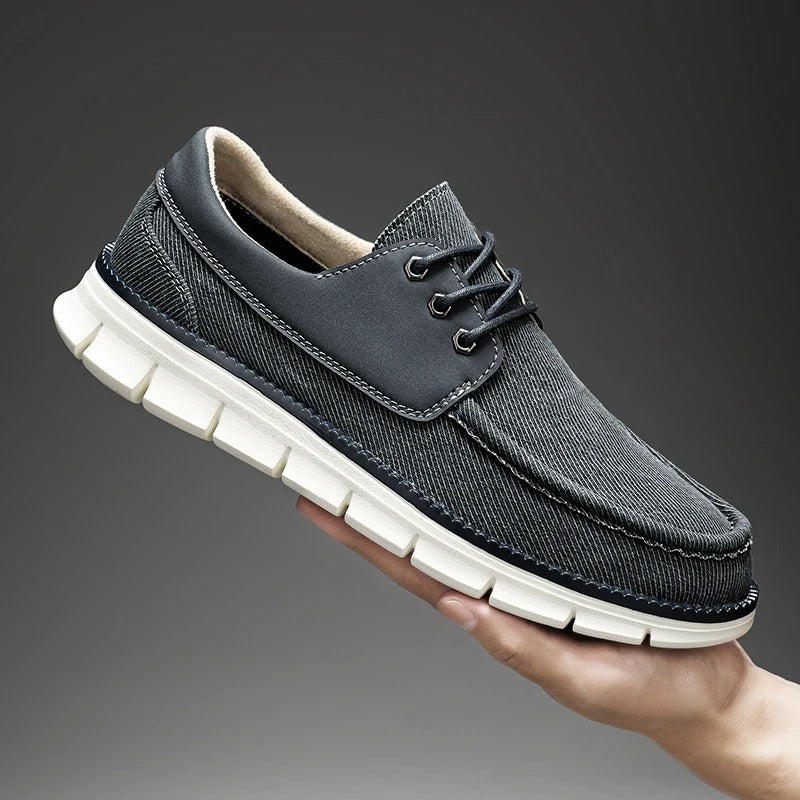 Canvas Loafers with Shock-Absorbing Sole