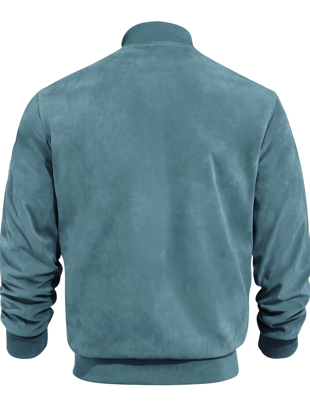 Suede Leather Jacket with Multiple Pockets
