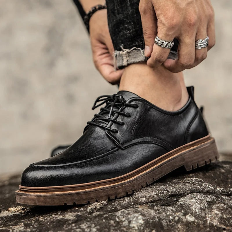 Leather Shoes with Lug Sole