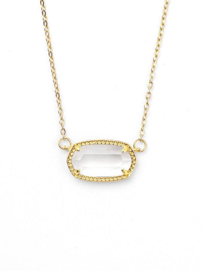 Statement Oval Birthstone Pendant Necklace