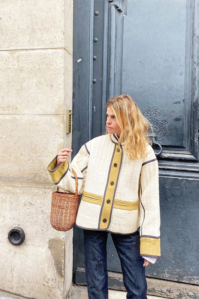 Modern Quilted Patchouli Jacket