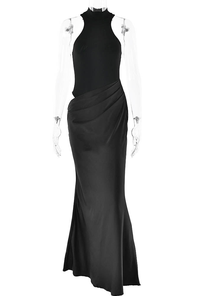 Panelled Cut-Out Fitted Dress